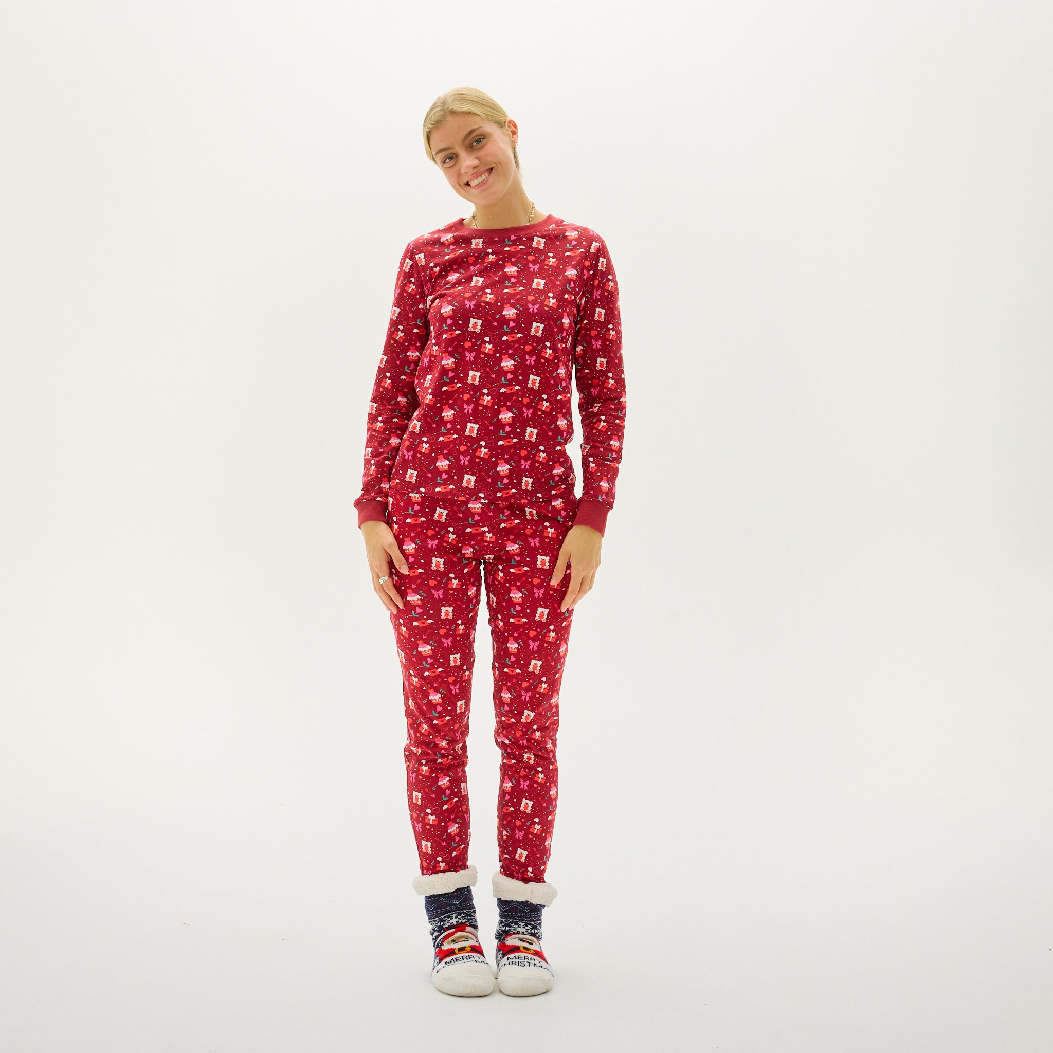Valentines Pyjamas Rød - barn.